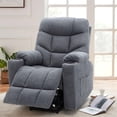 thumbnail image 5 of YODOLLA Large Power Lift Recliner for Elderly Heavy Duty Fabric Electric Lift Chair with Heated Vibration Massage in Blue Gray, 5 of 6
