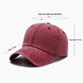 thumbnail image 2 of 3 piezas de gorra de béisbol con placa ligera de Color sólido de mezclilla de lavado de calle personalizada para hombre gorra con visera para mujer, 2 of 5