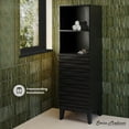 thumbnail image 2 of Cascade 17 x 17 x 60 Freestanding Linen Cabinet in Black Oak, 2 of 11