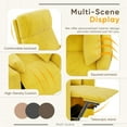 thumbnail image 6 of Homall 360° Swivel Nursery Recliner Power Swivel Rocker Recliner Chairwith 2 Pillows Comfy High Back Adult Glider Rocker for Living Room,Corduroy Yellow, 6 of 8
