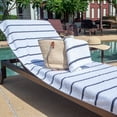 thumbnail image 4 of Arkwright Las Rayas Chaise Lounge Cover - 100% Cotton Terry Pool Towel - 30 x 85 in. - (2 Pack) Dark Grey, 4 of 9