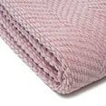 thumbnail image 5 of Chanasya Textured Knitted Super Soft Throw Blanket With Tassels Plush Lightweight Fluffy Woven Blanket for Bed Sofa Couch Cover Living Bed Room Acrylic Rose Pink Throw Blanket (50x65 Inches) Mauve, 5 of 5