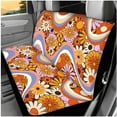 thumbnail image 3 of HUIACONG Hippie Flower Car Seat Covers Full Set 14 Pcs Universal Car Accessories Front and Back Seat Covers with Armrest Covers Steering Wheel Cover Seatbelt Covers Coasters Headrest Covers Keychain, 3 of 8