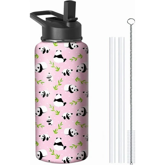 32oz Corgi Water Bottle with Handle and Flip Straw, Dog Animal Sports Stainless Steel Insulated Cup Travel Coffee Mug Tumbler, Birthday Mothers Day Chritmas Gifts for Women