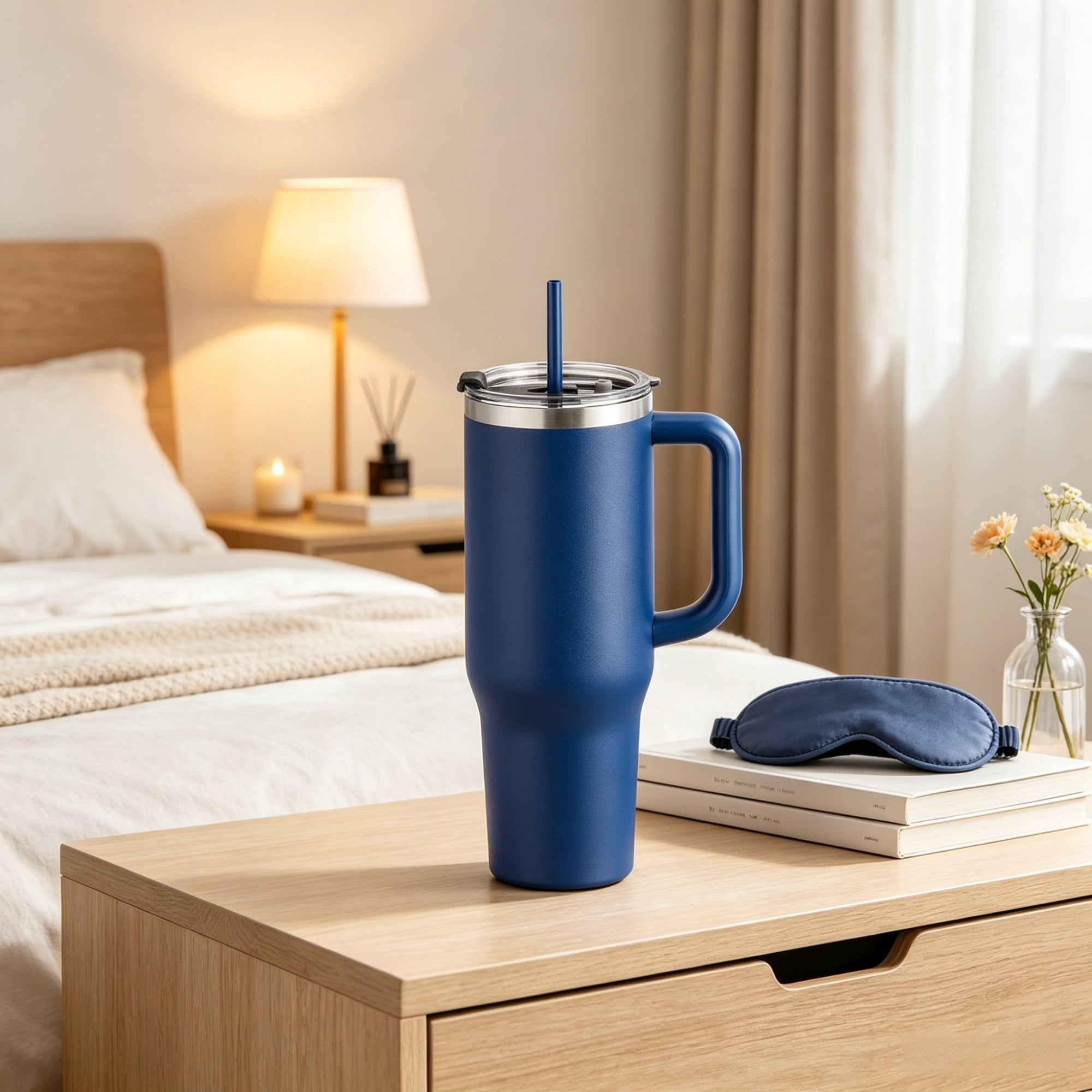 40oz Insulated Stainless Steel Water Bottle, Leakproof Double Walled Travel Coffee Mug for School & Work