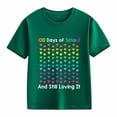 thumbnail image 7 of YUEHUA Graphic Tees for Girls Kids Summer Tops Crewneck Short Sleeve 100 Days of School T Shirt 5-14 Years, 7 of 7