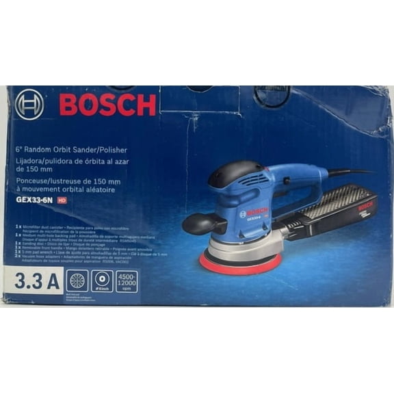 BOSCH GEX33-6N 6 In. Multi-Hole Random Orbit Sander/Polisher