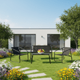 thumbnail image 2 of Atilioo 4 Piece Patio Furniture Set, Textilene Outdoor Furniture Set with Chairs & Table, Conversation Set for Lawn, Garden, Balcony, Yard, Poolside, Black, 2 of 11