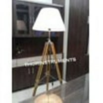 Thor Instruments Timber Shiny Natural Wood Tripod Lamp Decor Lamp Base Only Home Decor Gift ( Without lamp Shade)