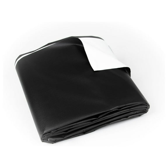 Billboard Tarps Repurposed 16' x ' Vinyl Tarp - Unprinted Billboard - 9 oz 11 mil - Black/White