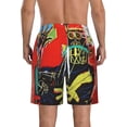 thumbnail image 3 of Jean Michel Basquiat Men's Beach Shorts Quick Dry Athletic Workout Swim Shorts Elastic Waist Drawstring Summer Shorts, 3 of 5