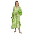 thumbnail image 1 of Bimba Womens Printed Rayon Cover-Up Caftan Long Kimono Maxi Dress Side Split Beach Kaftan Dress, 1 of 7