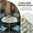 thumbnail image 2 of Sage Green Daisy Round Tablecloth for 36-44 Inch Tables, Fitted Table Cover with Elastic Edge, Farmhouse Floral Green Striped Waterproof Outdoor Table Cloth Protector for Patio Garden Dinner Picnic, 2 of 9