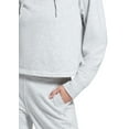 thumbnail image 3 of Bass Outdoor Women's Batona French Terry Half Zip Sweatshirt Gray Size X-Large, 3 of 3