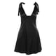 thumbnail image 3 of Vestido de satén con tiras para amarrar para mujer Invitado de boda Formal Midi Fiesta de noche Una sola pieza XBTCLXEBCO Negro, CH, 3 of 6