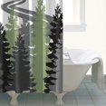 thumbnail image 4 of Winter Farmhouse Triangle Tree Shower Curtains,Washable Bath Curtain with Hooks Vintage Polyester Fabric Bathroom Curtains for Halloween Thansgiving Christmas Hotel Dorm, 4 of 5