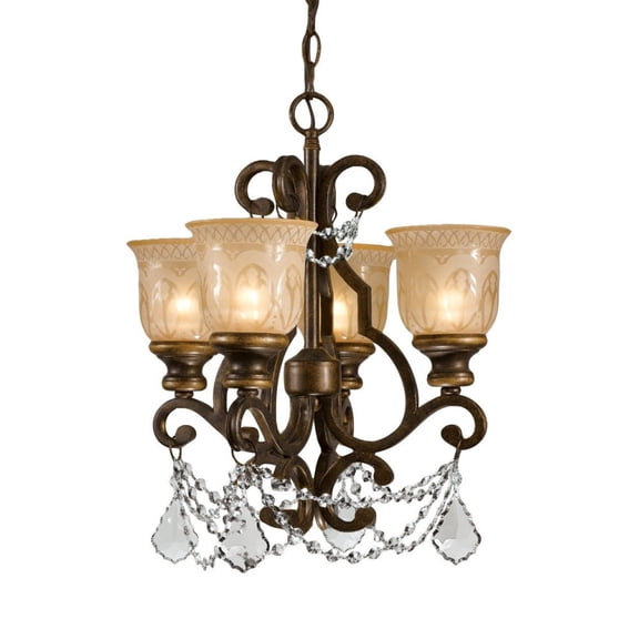 Crystorama Lighting - Four Light Mini Chandelier - Mini Chandelier - Norwalk -