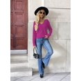 thumbnail image 5 of Zeagoo Women' Fall V Neck Sweaters Long Sleeve Tops Fashion Clothing, 5 of 5