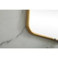 thumbnail image 6 of Elegant Decor Soft corner metal square mirror 42x42 inch in Brass, 6 of 10