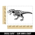 thumbnail image 2 of Tyrannosaurus Rex Dinosaur Skeleton Fossil Rectangle Rubber Stamp Stamping Scrapbooking Crafting - Small 1.7in, 2 of 7