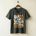 thumbnail image 2 of VNJQPG Retro Daisy Floral vintage tees for women V-Neck Top-V3-Dark Grey,S, 2 of 3