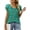 Mixed-Green, variant on Mengpipi Womens Tops Summer Double Ruffle Short Sleeve V-Neck Casual Blouses, White Blue-3XL(US 24-26)