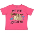 thumbnail image 3 of Inktastic My Titi Loves Me with Sloth and Hearts Boys or Girls Toddler T-Shirt, 3 of 5