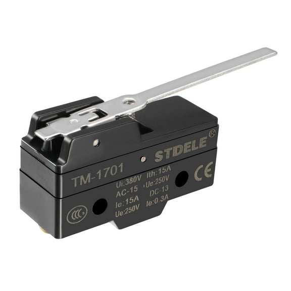 TM-1701 SPDT 1NO 1NC Long Hinge Lever Type Micro Switch Screw Terminals