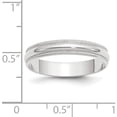 thumbnail image 3 of 10K White Gold 10Kw 4mm Ltw Milgrain Half Round Band Size 9 Made In United States 1wml040-9, 3 of 5