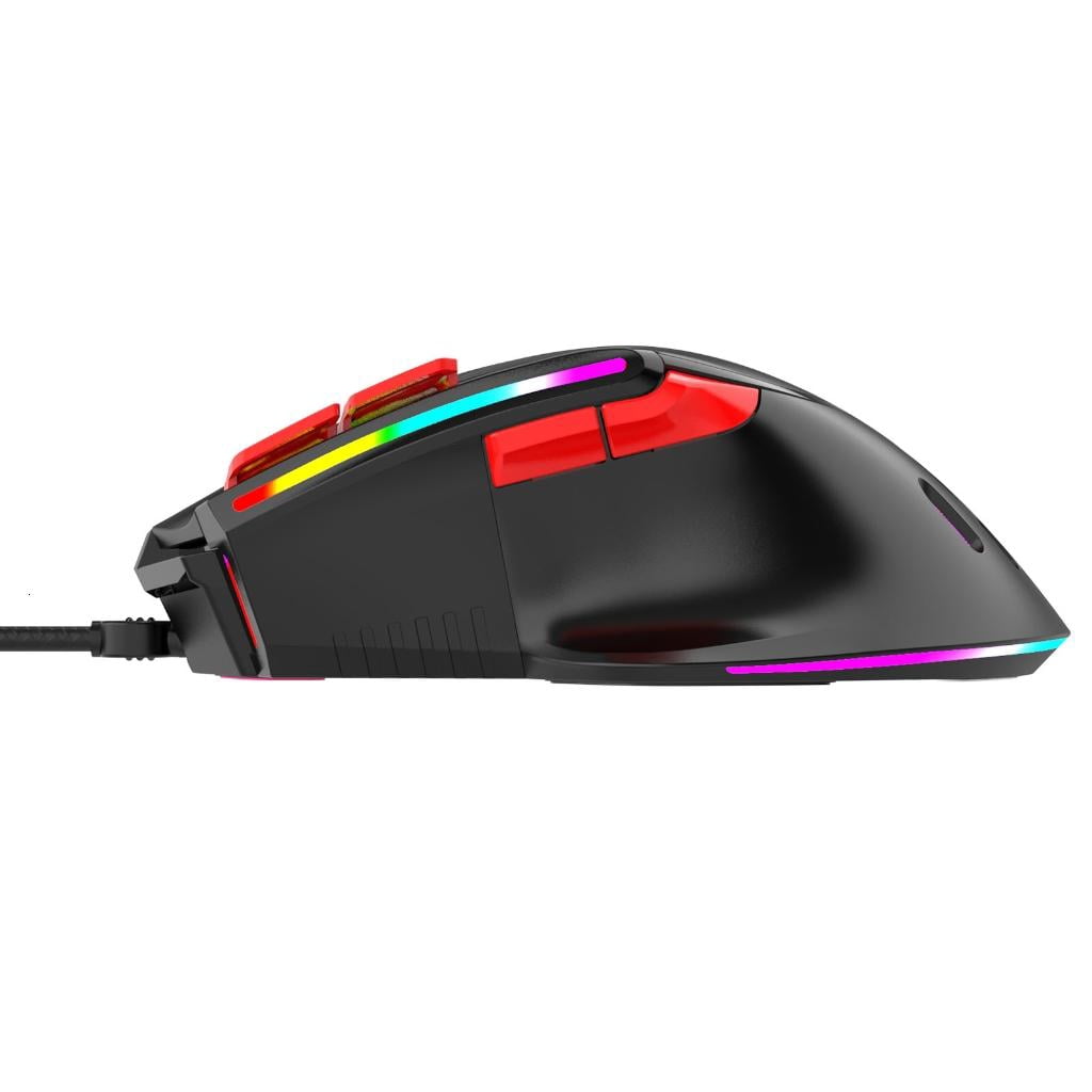RGB USB Gaming Mouse Programming 6400DPI 9 Buttons Programmable Ergonomic for Mice Computer