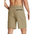 thumbnail image 4 of hoksml Men's Lightweight Cargo Shorts, Solid Color Casual Zipper Button Pocket Quick Dry Shorts Summer Outdoor Hiking Travel Shorts, 4 of 9