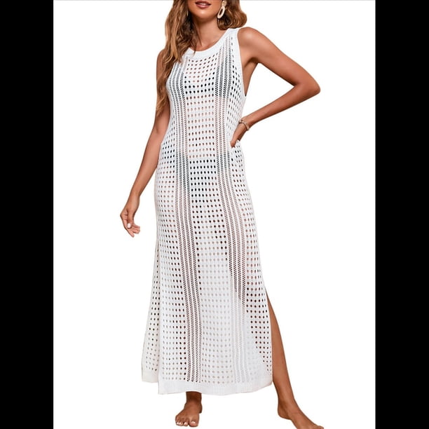 Traje de Baño de Verano para Mujer, Informal, Transparente, de de Crochet M