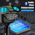 thumbnail image 4 of RONY 5 in 1 Car Cigarette Lighter Adapter with LED Voltage Display, 12-24V Bluetooth Car Charger Compatible with Phones Tablets Car Accessories, 4 of 13