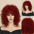 ZAROYEAX African Short Curly Hair Small Curly Hair Bangs Black Wig Hair