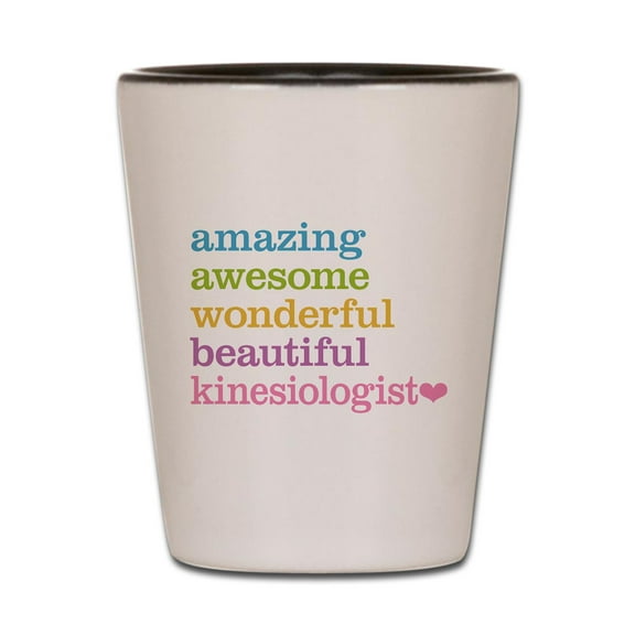 CafePress - Kinesiologist - White/Black Shot Glass, Unique and Funny Shot Glass