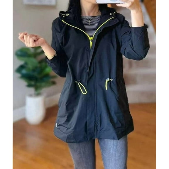 G. H. Bass & Co. Anorak Women's Jacket -Water Resistant-Black-Large