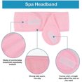 thumbnail image 2 of CHAO Diadema de spa - 2 piezas de banda para el cabello para maquillaje facial para mujeres, toalla de tela con adhesivo mágico ajustable para lavar el maquillaje facial, 2 of 5
