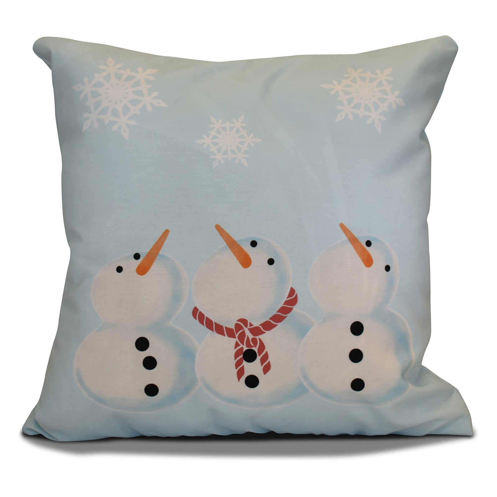 Simply Daisy 16" x 16" 3 Wise Snowmen Geometric Print Pillow
