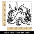 thumbnail image 2 of Octopus with Kitchen Knives Square Rubber Stamp Stamping Scrapbooking Crafting - Small 1.25in, 2 of 7