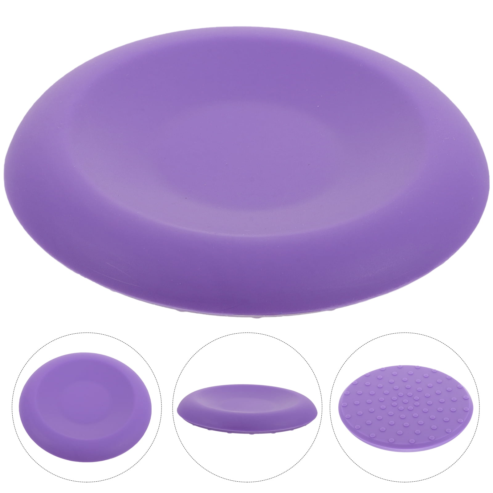 Purple Silicone Knee Pads for Home Use Yoga Sports with Non slip Round Cushion 0.39 inch Thick