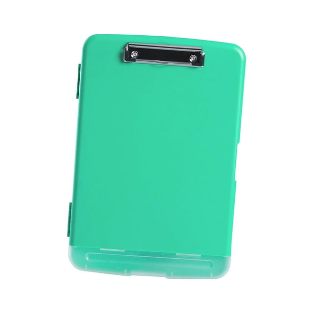 Portapapeles con almacenamiento y portalápices Carpeta de archivos plegable impermeable PP Enfermería verde