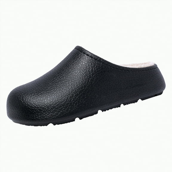 Yindaity House Slippers Women's Fuzzy House Slippers Suede Fluffy Winter Slipper Cozy Furry Warm Shoes Indoor/Outdoor(Black,15.99)