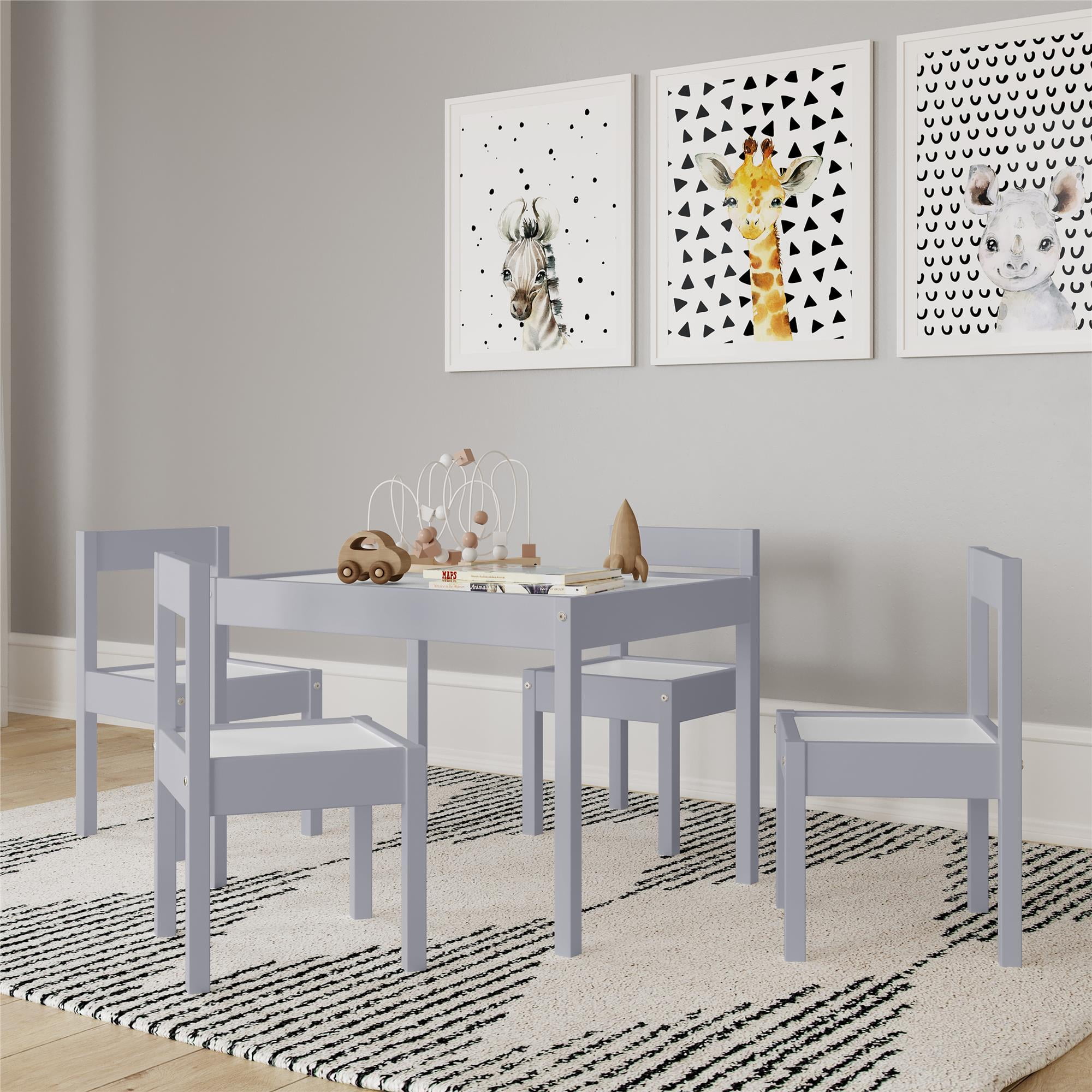 Baby Relax Hunter 5Piece Kiddy Table & Chair Kids Set, Gray