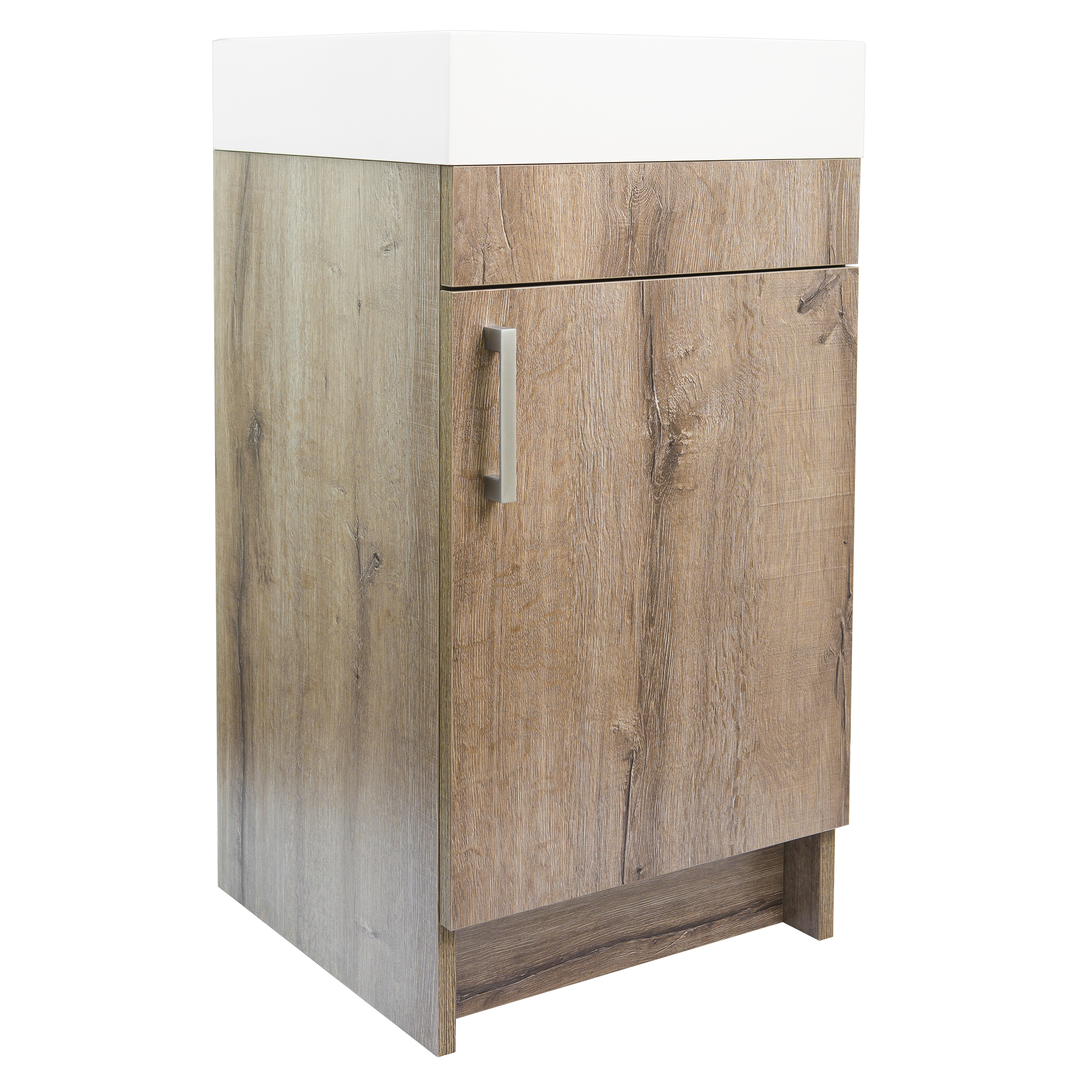 Mainstays Farmhouse 17.75 Inch Rustic Grey Single Sink Bathroom Vanity with Top, Assembly Required - image 2 of 16
