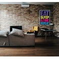 thumbnail image 5 of Eat Sleep Game Repeat - Gaming Poster (Size: 24" X 36") (Black Poster Hanger), 5 of 7