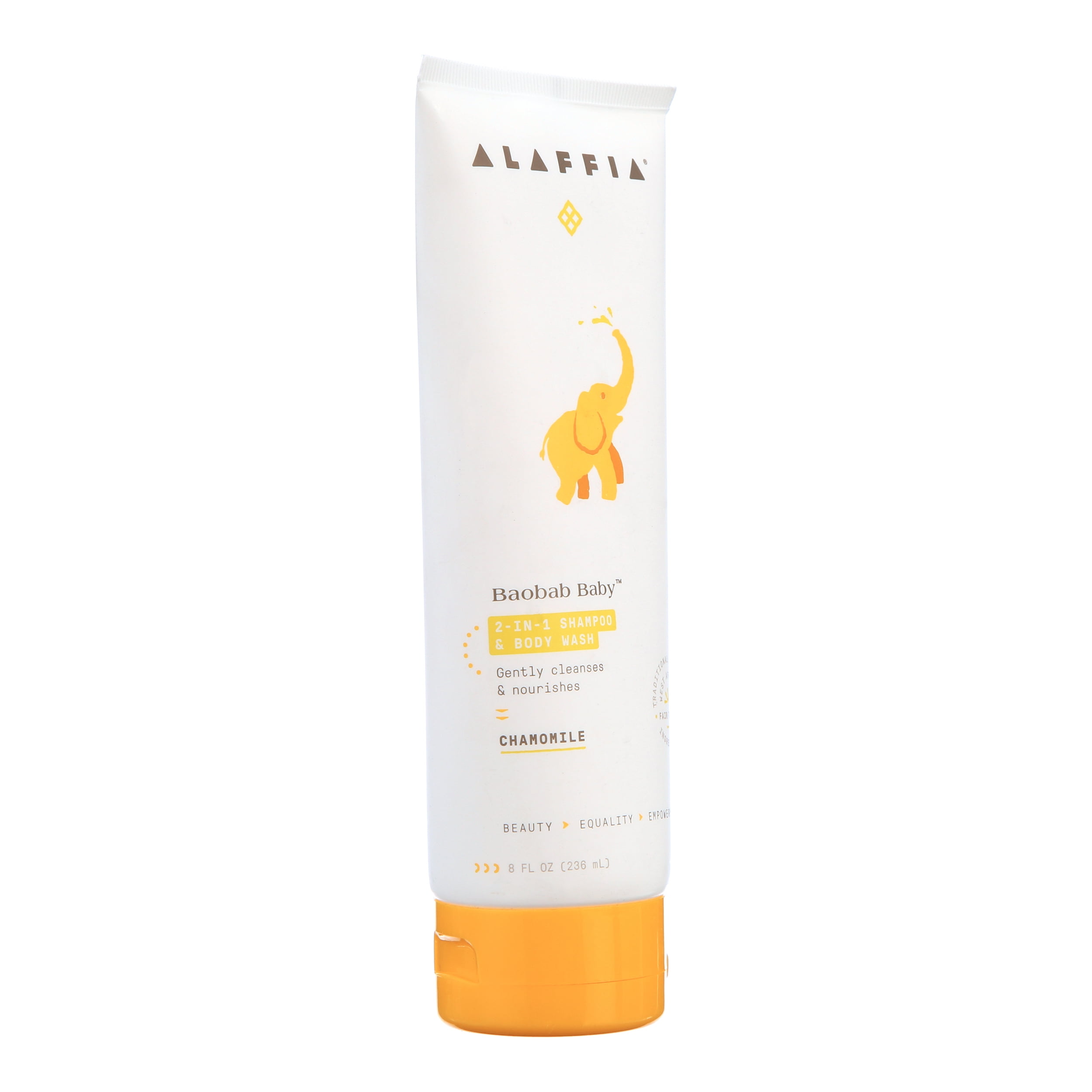 Alaffia Baobab Baby Nourishing 2-in-1 Shampoo & Body Wash, Chamomile, 8 oz