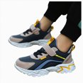 thumbnail image 3 of Zuwimk Boys Girls Sneakers Slip on Lightweight Kids Running Walking Shoes Breathable for Toddler/Little Kid/Big Kid(Dark Blue,5.5-6 Years), 3 of 7
