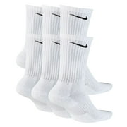 Nike Everyday Cushion Crew Socks, Unisex Nike Socks,, White/Black, Size Large