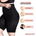 thumbnail image 4 of Pantalones cortos moldeadores de talle alto - Fajas moldeadoras para mujer Control de barriga Tallas pequeñas a grandesChocolate4X-Large Plus esquí esquí Gafas de esquí, 4 of 5