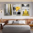 thumbnail image 3 of Full House 3 Panels Framed Canvas Wall ArtOil Paintings - Golden Wooden Bridge Jungle Trees Balloon - Aesthetic Prints for Living Room Bedroom Office, 3 of 5